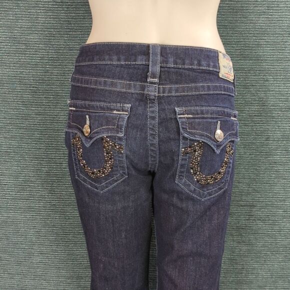 True Religion Denim - True Religion Straight Leg Beaded U Pocket Jeans Kitty Rescue!